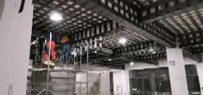 鄞州一商场梁，楼板碳纤维加固施工